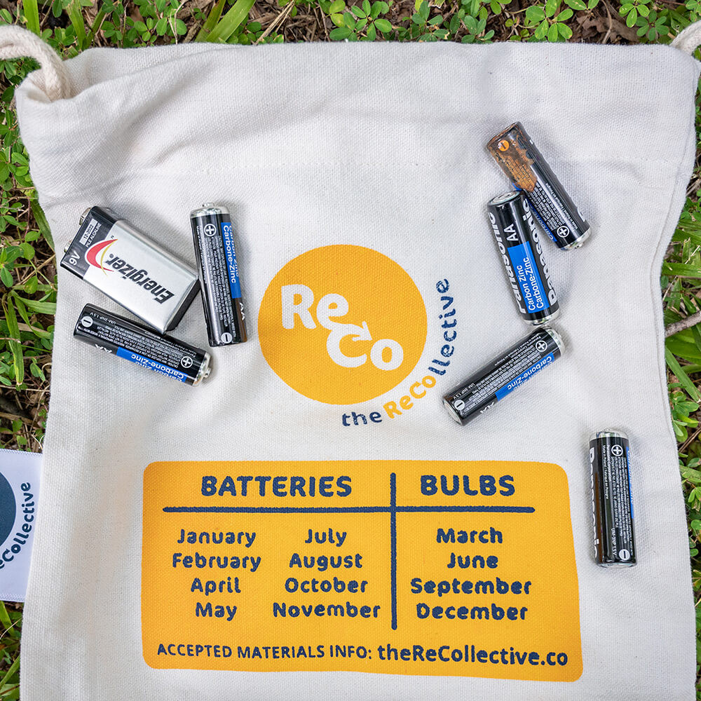 Battery recycling pickup service from The ReCollective