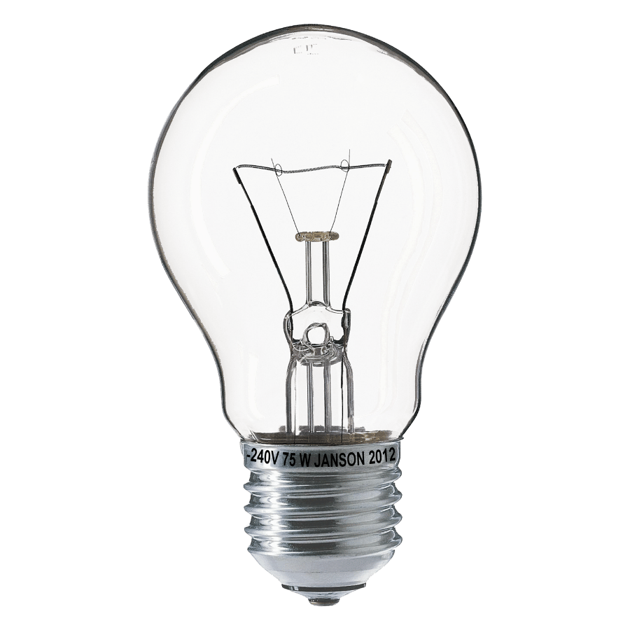 Example incandescent light bulb