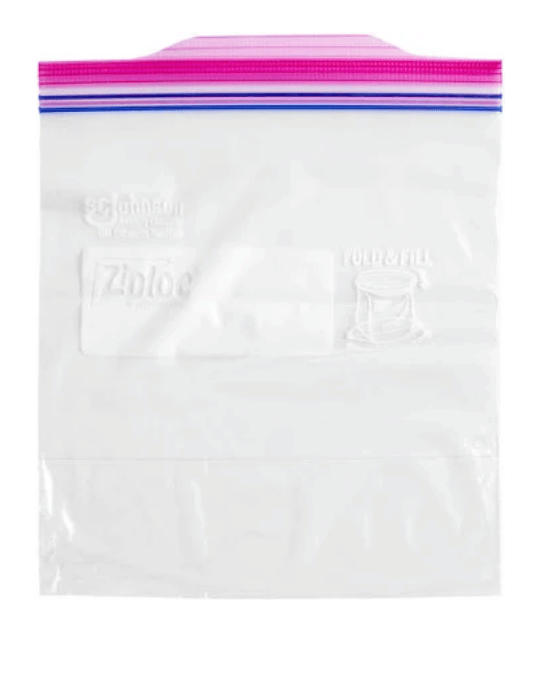 Zipper storage bag accepted for Plastic Film recycling