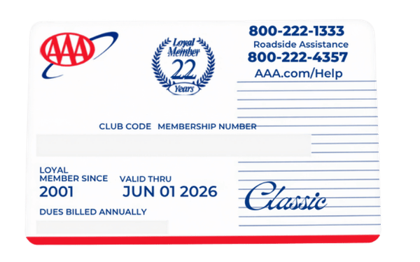 Plastic membership card for recycling